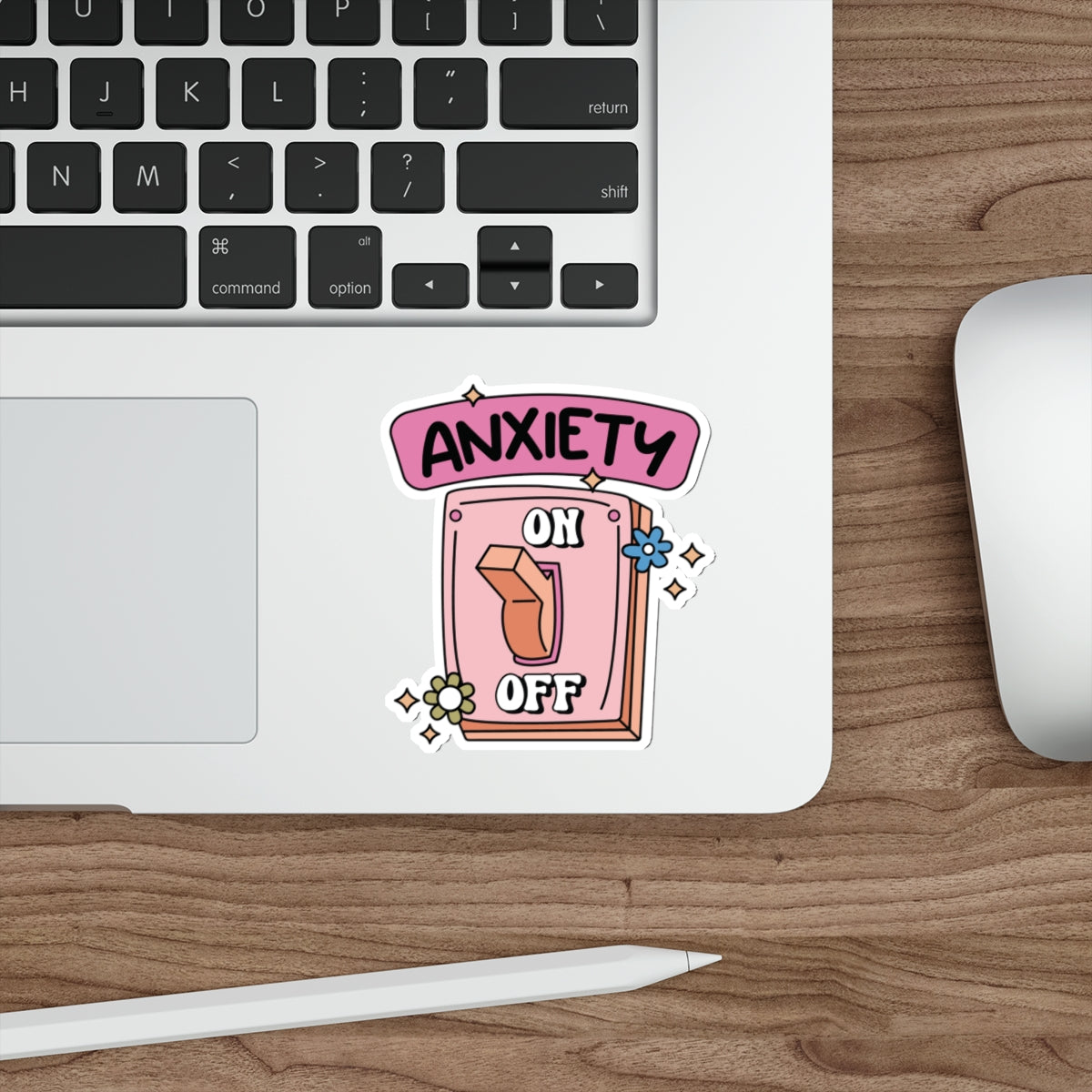 Anxiety Awareness Die-Cut Stickers | Positive Vibes, Anxiety Relief, Motivational Decor, Laptop Stickers, Self-Care Gifts