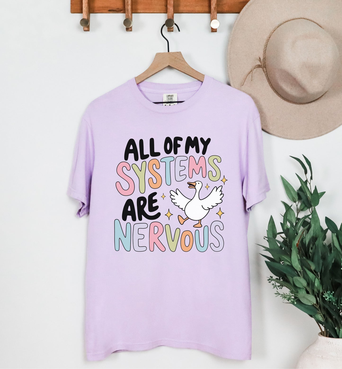 Nervous Systems Tee - Funny Unisex T-shirt for Stress Relief, Gifts for Friends, Relaxation, Mental Health Awareness, Comfy Wear