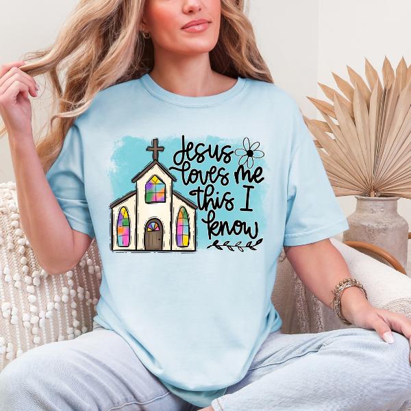 Jesus Loves Me T-Shirt, Unisex Garment-Dyed Tee,