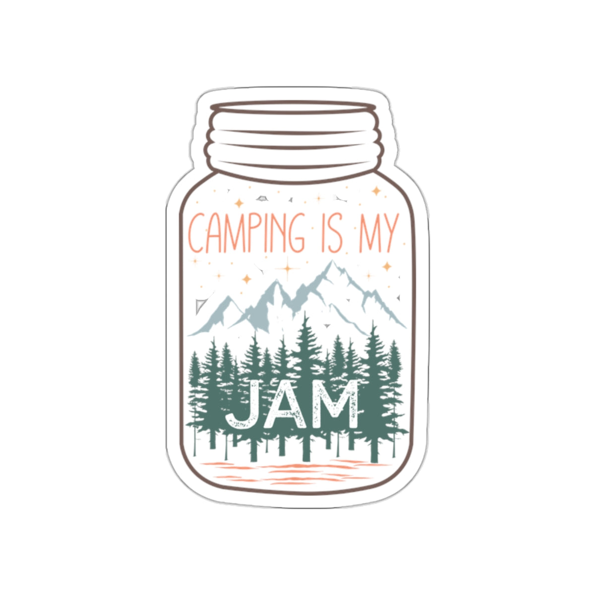 Camping is My Jam Die-Cut Stickers, Outdoor Adventure Decor, Nature Lover Gifts, Travel Journal Stickers, Camper Enthusiast Accessories