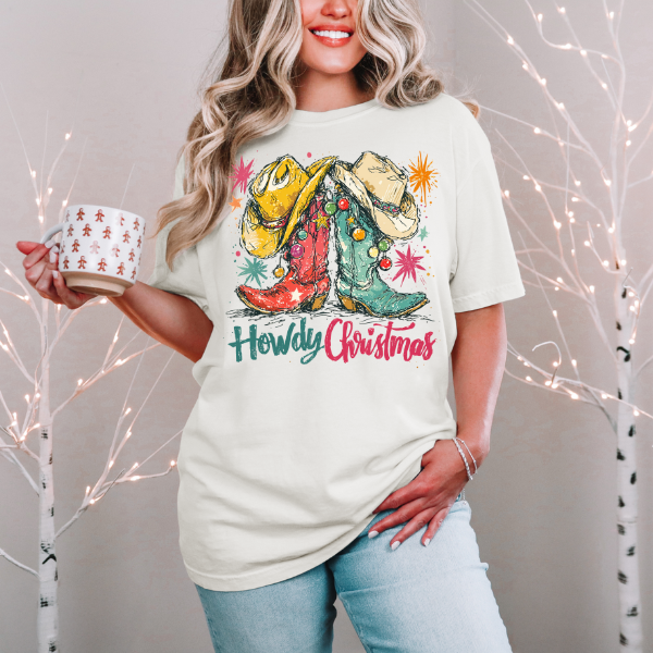 Howdy Christmas T-Shirt, Unisex Holiday Tee, Festive Apparel,