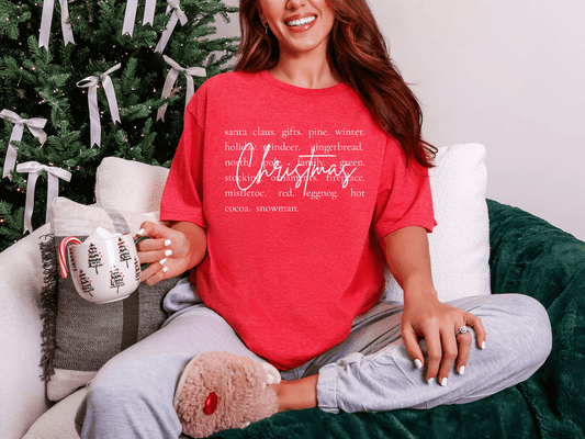 Christmas Vibes Unisex Softstyle T-Shirt, Holiday Gift, Winter Wearing, Festive Apparel, Cozy Christmas Tee, Merry & Bright Shirt