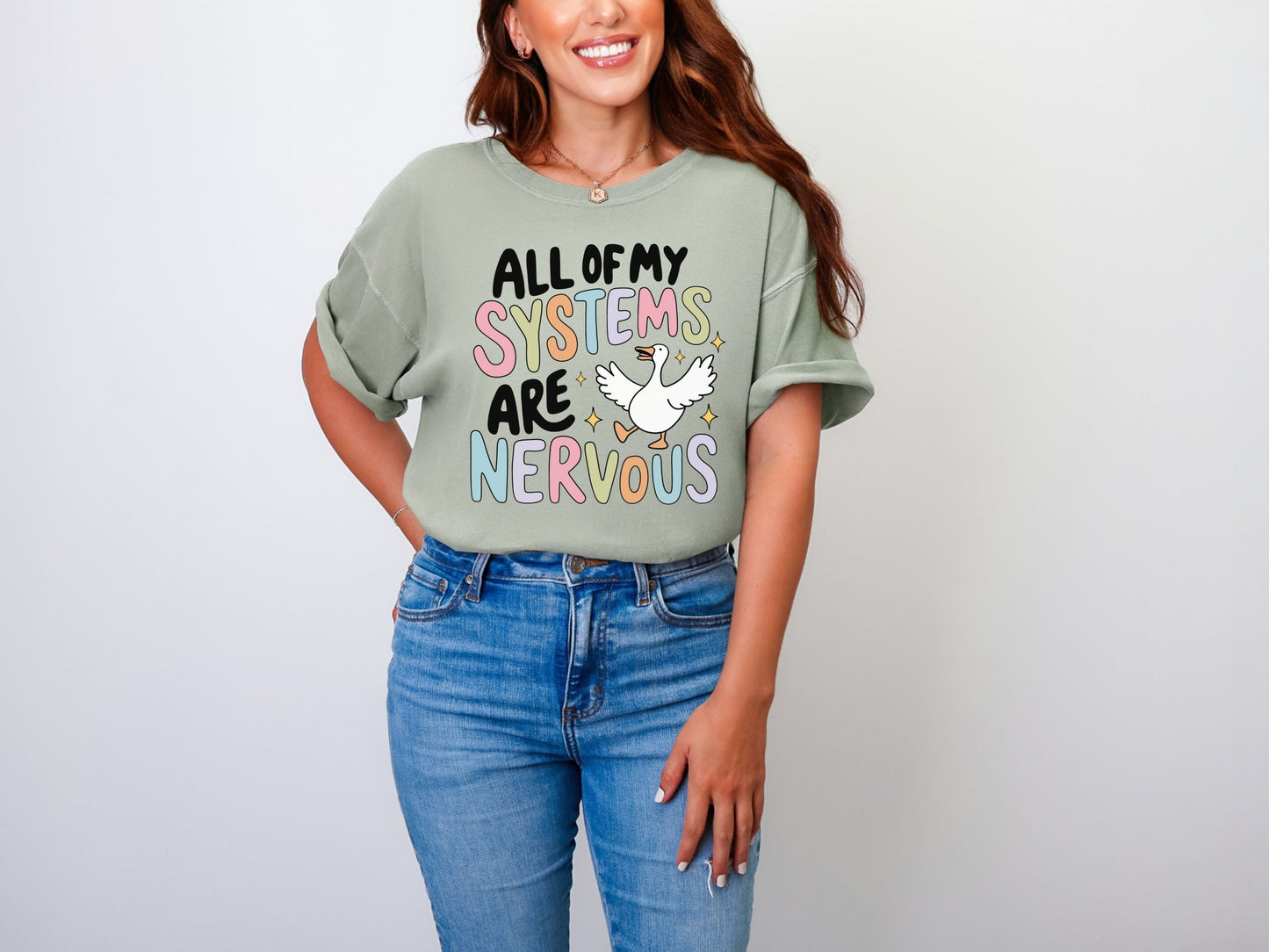 Nervous Systems Tee - Funny Unisex T-shirt for Stress Relief, Gifts for Friends, Relaxation, Mental Health Awareness, Comfy Wear