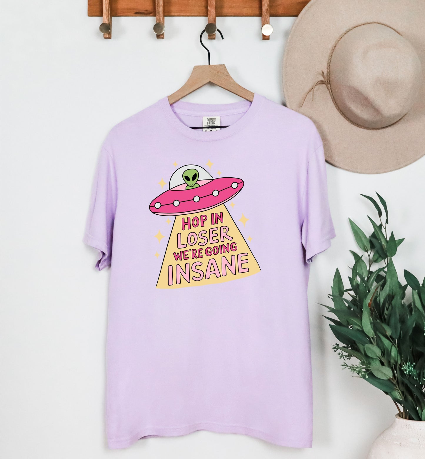 Whimsical Alien Graphic T-Shirt, Fun Tee for Teens, Casual Wear, Gift for Space Lovers, Summer Shirt, Retro Humor Style