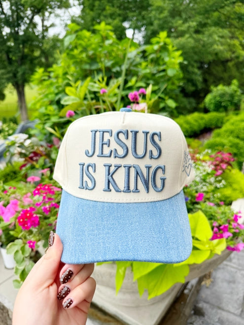Jesus Clip Art Denim Hat- Pre Order